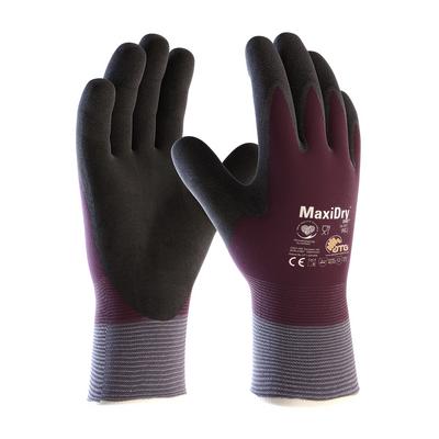 Protective Industrial Products 56-451 Seamless Knit ATG Nylon Glove with Thermal Lining and Double-Dipped Nitrile MicroFoam Grip on Full Hand