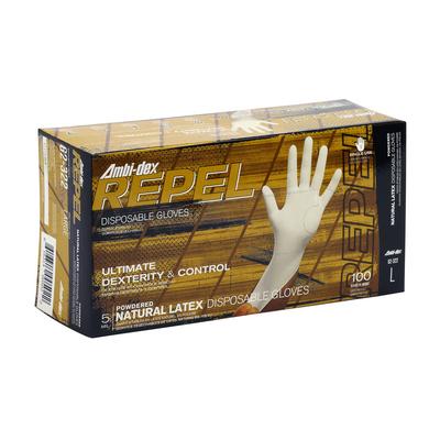 Protective Industrial Products 62-322 Disposable Latex Glove, Powdered with Textured Grip - 5 mil