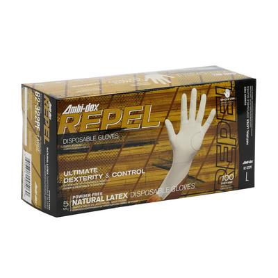 Protective Industrial Products 62-322PF Disposable Latex Glove, Powder Free with Textured Grip - 5 mil