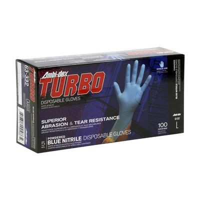 Protective Industrial Products 63-332 Disposable Nitrile Glove, Powdered with Textured Grip - 5 mil