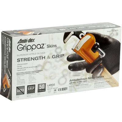 Protective Industrial Products 67-246 Superior Ambidextrous Nitrile Glove with Textured Fish Scale Grip - 6 Mil