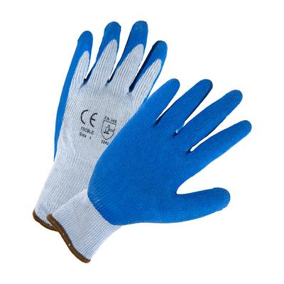 Protective Industrial Products 700SLC Seamless Knit Polyester Glove with Latex Coated Crinkle Grip on Palm & Fingers - Regular Grade