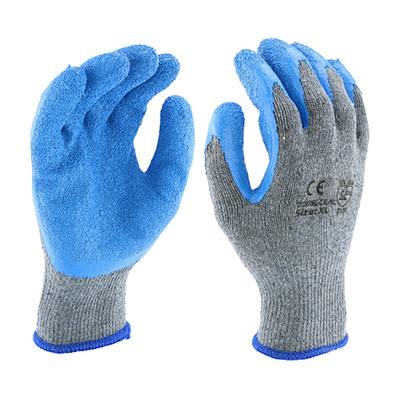 Protective Industrial Products 700SLCE Seamless Knit Polyester Glove with Latex Coated Crinkle Grip on Palm & Fingers - Regular Grade