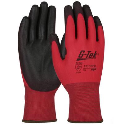 Protective Industrial Products 701CRPB Seamless Knit Nylon Glove with Polyurethane Coated Smooth Grip on Palm & Fingers