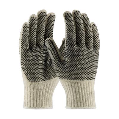 Protective Industrial Products 708SKBSL Medium Weight Seamless Knit Cotton/Polyester Glove with PVC Dotted Grip - Double-Sided