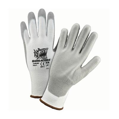 Protective Industrial Products 713HGWU Seamless Knit HPPE Blended Glove with Polyurethane Coated Flat Grip on Palm & Fingers