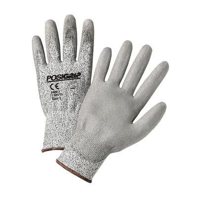 Protective Industrial Products 713HUTS Seamless Knit PolyKor® Blended Glove with Polyurethane Coated Flat Grip on Palm & Fingers - Touchscreen Compatible
