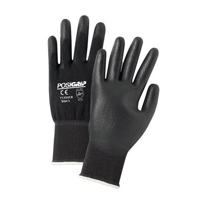 Protective Industrial Products 713SUCB Seamless Knit Nylon Glove with Polyurethane Coated Flat Grip on Palm & Fingers