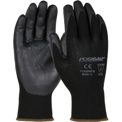 Protective Industrial Products 715SNFB Seamless Knit Nylon Glove with Nitrile Coated Foam Grip on Palm & Fingers