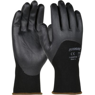 Protective Industrial Products 715SNFKB Seamless Knit Nylon Glove with Nitrile Coated Foam Grip on Palm, Fingers & Knuckles