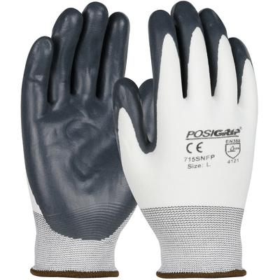 Protective Industrial Products 715SNFP Seamless Knit Nylon Glove with Nitrile Coated Sponge Foam Grip on Palm & Fingers