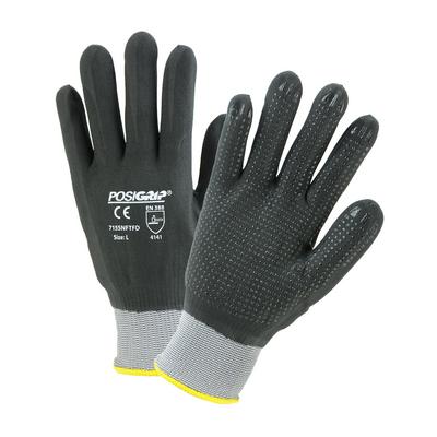 Protective Industrial Products 715SNFTFD Seamless Knit Nylon Glove with Nitrile Coated Foam Grip on Full Hand - Dotted Palm