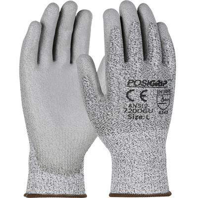 Protective Industrial Products 720DGU Seamless Knit HPPE Blended Glove with Polyurethane Coated Flat Grip on Palm & Fingers