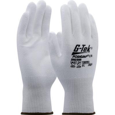 Protective Industrial Products 720DWU Seamless Knit HPPE Blended Glove with Polyurethane Coated Smooth Grip on Palm & Fingers