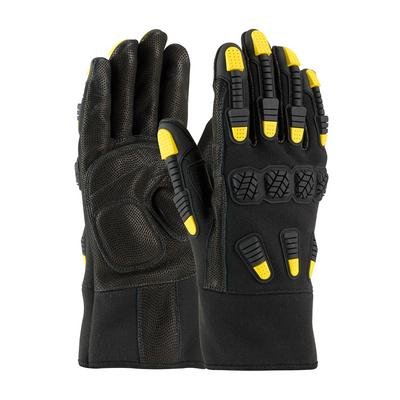 Protective Industrial Products 73-2000 FR Treated Hi-Performance Goatskin Leather Palm Glove with Aramid Back and TPR Protection