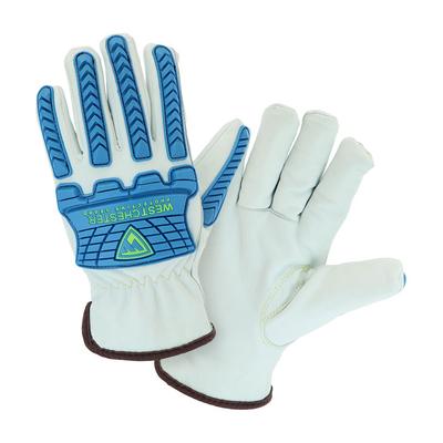 Protective Industrial Products 9120 Top Grain Sheepskin Leather Drivers Glove with Aramid Blended Lining and TPR Impact Resistance