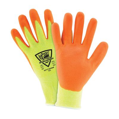 Protective Industrial Products HVY710HSNF Hi-Vis Seamless Knit HPPE Blended Glove with Nitrile Coated Foam Grip on Palm & Fingers