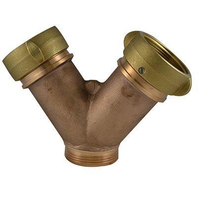 South park corporation PS6508AB PS65, 4 National Standard Thread (NST) Male X 2.5 National Standard Thread (NST) Female Swivel Siamese Brass,