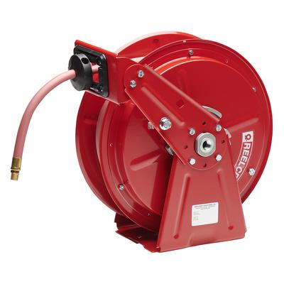 Reelcraft DP7450 OLP 1/4 in. x 50 ft. Compact Dual Pedestal Hose Reel