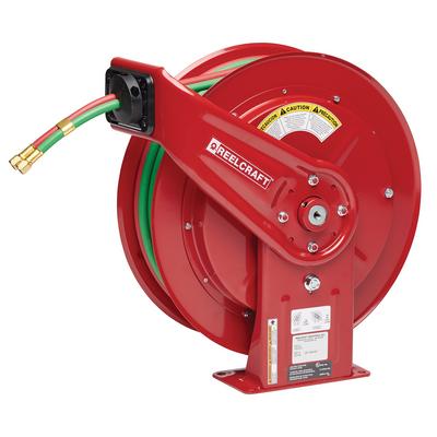 Reelcraft TWHD74085 OLPT 1/4 in. x 85 ft. Twin Line Welding Hose Reel T-Grade