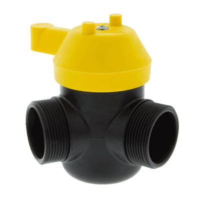 Scotty Firefighter 4050QC3 3-way valve with 1.5 fixed quarter turn quick connect