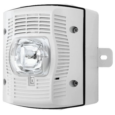 System sensor SPSWK-P The SpectrAlert Advance SPSWK-P is an unmarked, white, outdoor speaker strobe for wall installation with selectable strobe settings of 15, 15/75, 30, 75, 95, 110 and 115 cd. Outdoor back box included.