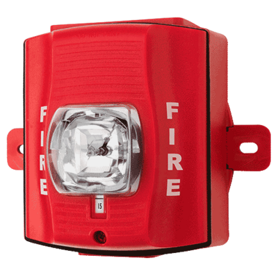 System sensor SRK The SpectrAlert Advance SRK is a red, outdoor strobe with selectable strobe settings of 15, 15/75, 30, 75, 95, 110 and 115 cd. Includes back box.