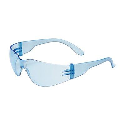 Protective Industrial Products 250-01-5503 Rimless Safety Glasses with Light Blue Temple, Light Blue Lens and Anti-Scratch Coating