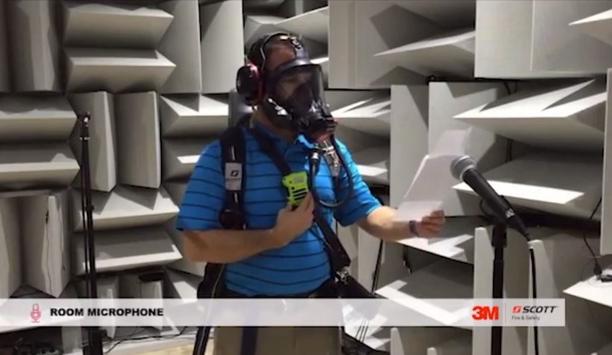 3M Scott demonstrates EPIC 3 RDI Voice Communication System with Saw Noise