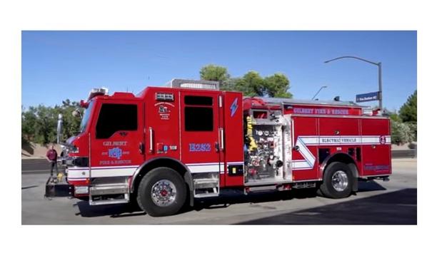 Gilbert Fire & Rescue Department's Pierce® Volterra™ Electric Fire Truck Push-In Ceremony